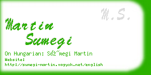 martin sumegi business card